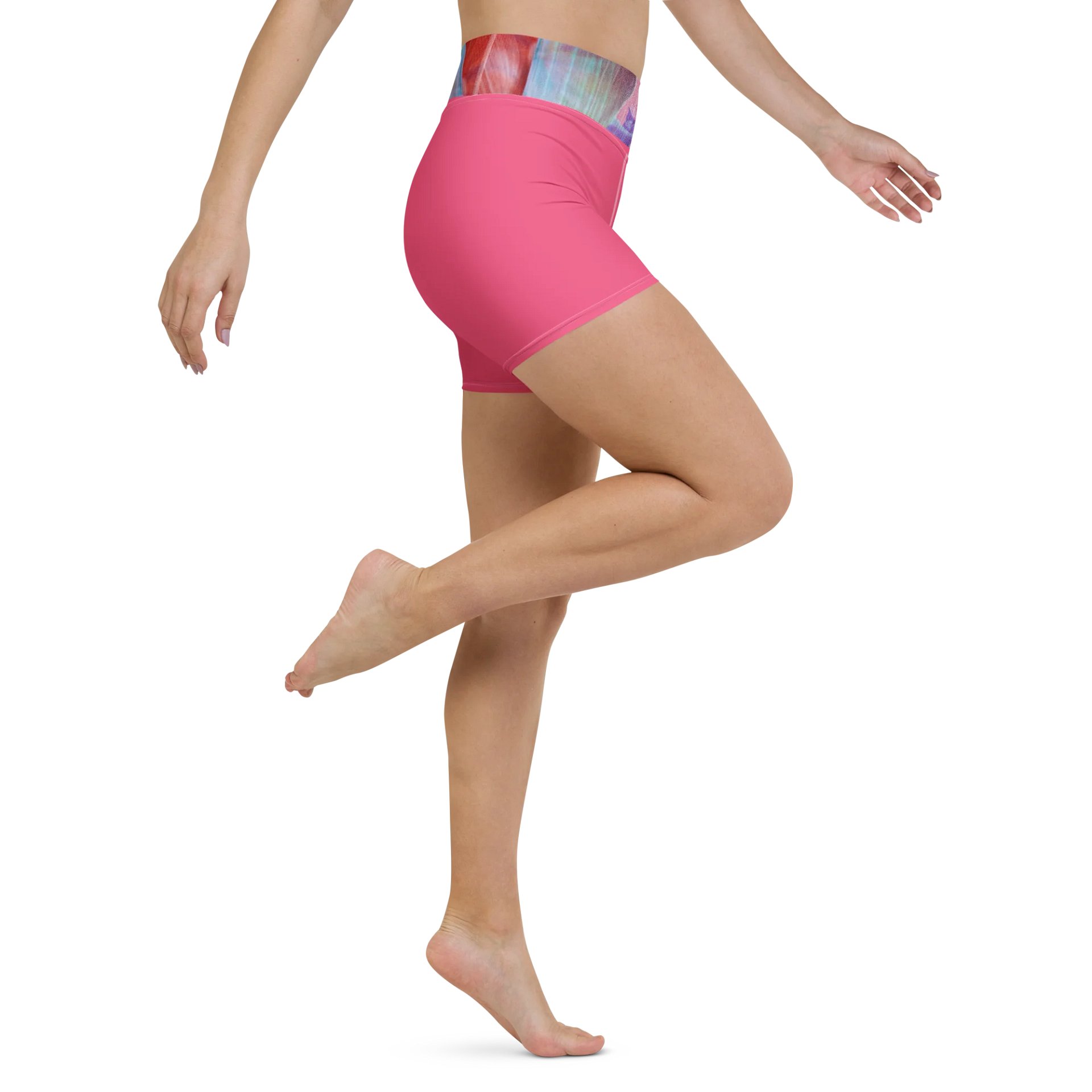 Paradise Breeze Brink Pink Flow Yoga Shorts product image (6)