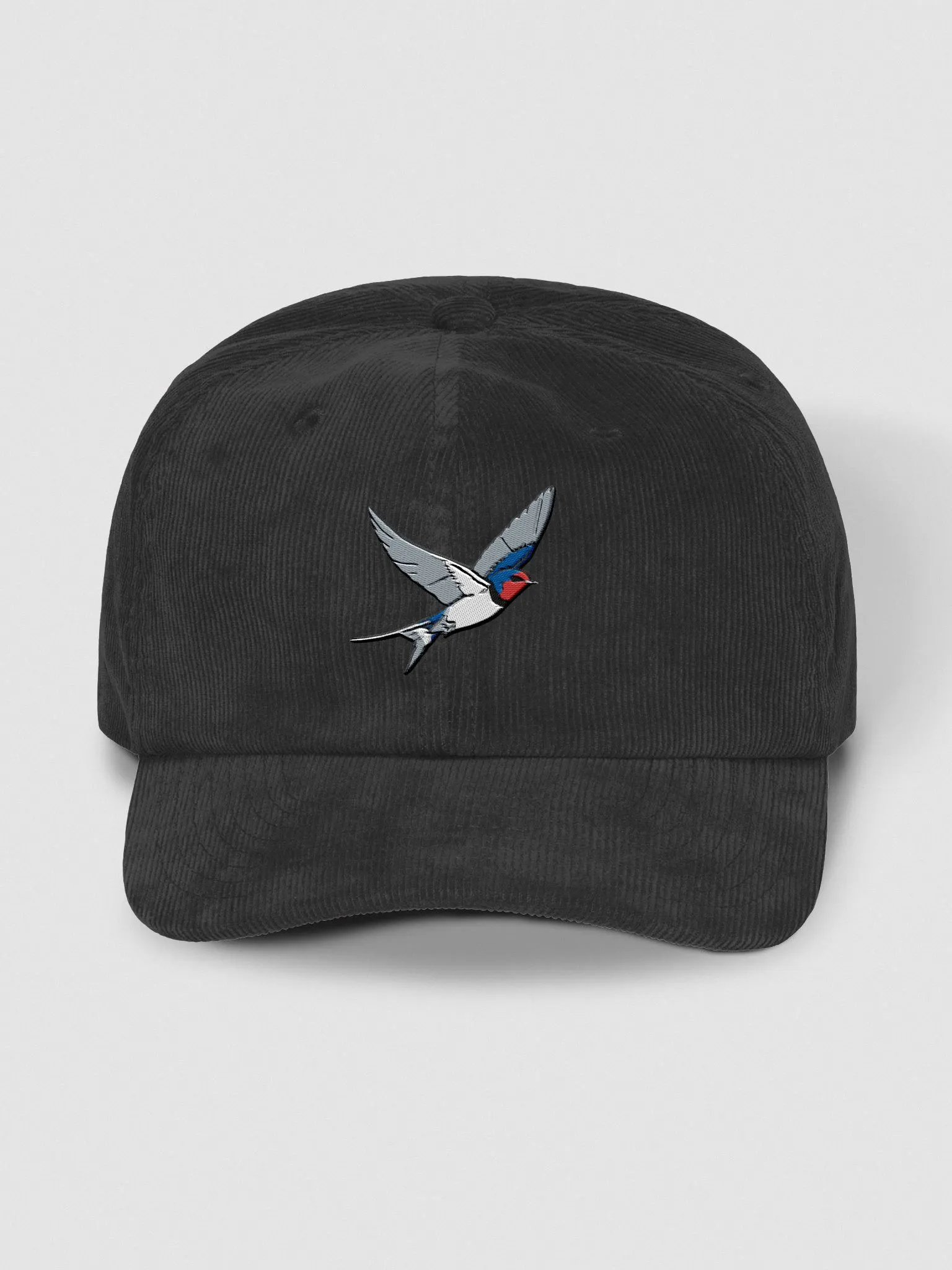 Flying Swallow Embroidered Corduroy Dad Hat product image (2)