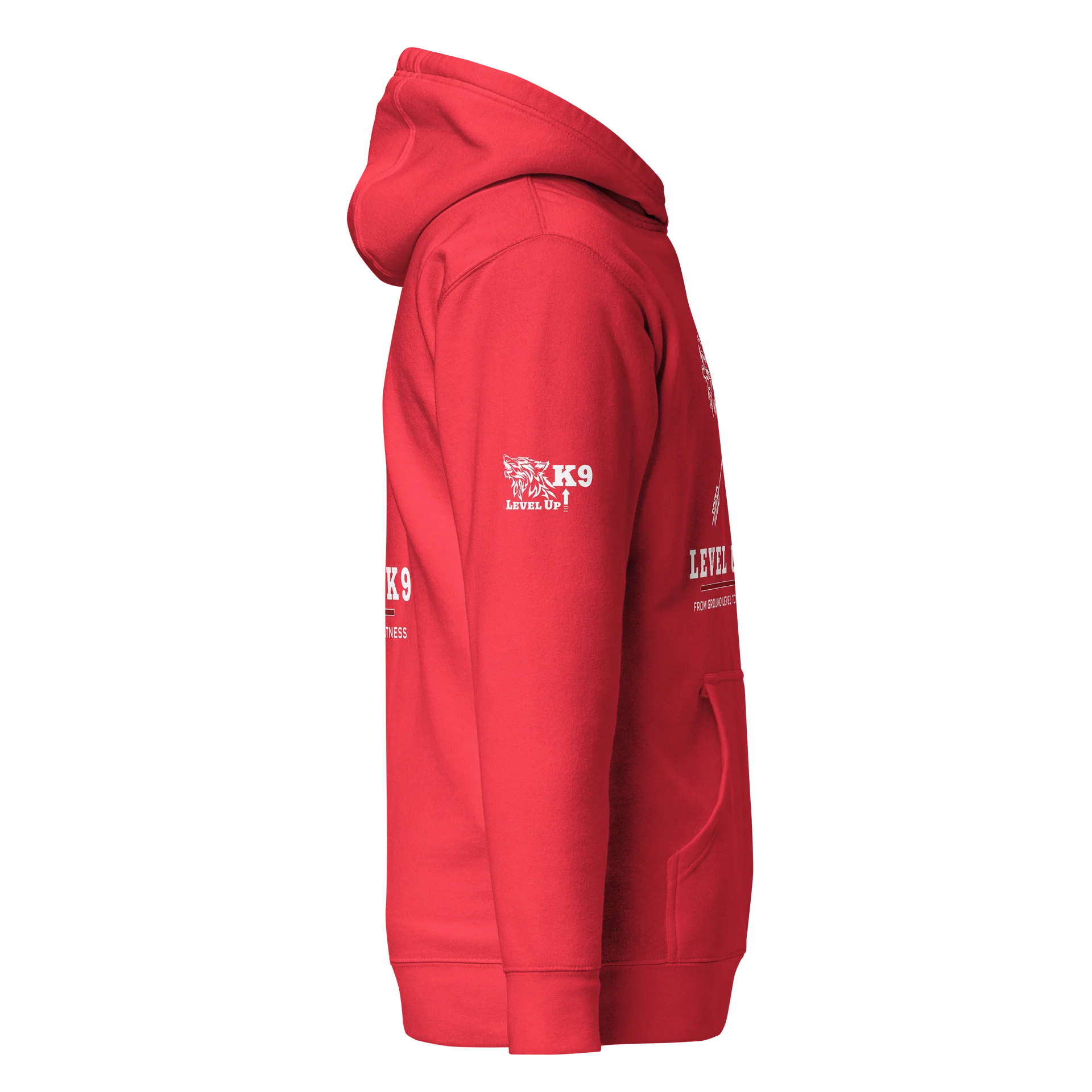 Level-UP K9 Standard hoodie ( Red ) product image (7)