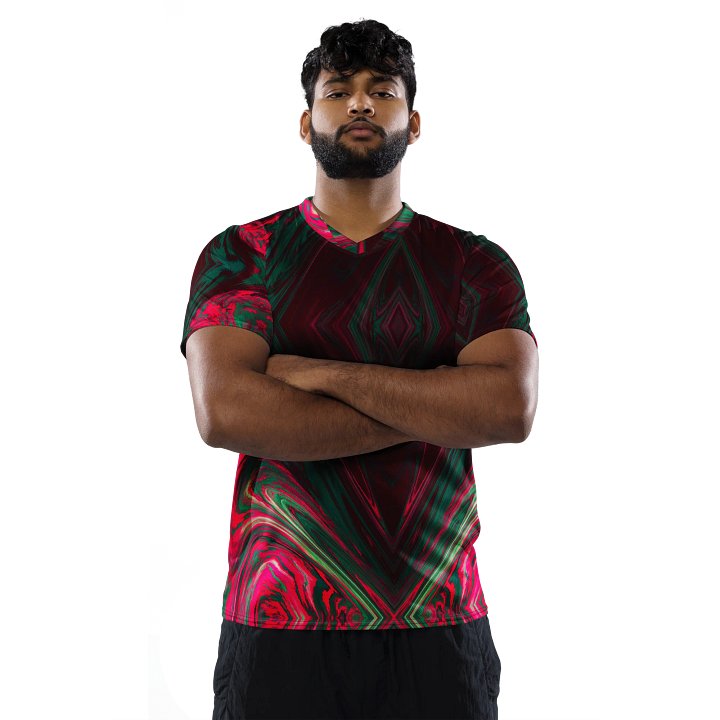 Crimson Rift Boxy Football Jersey product image (2)