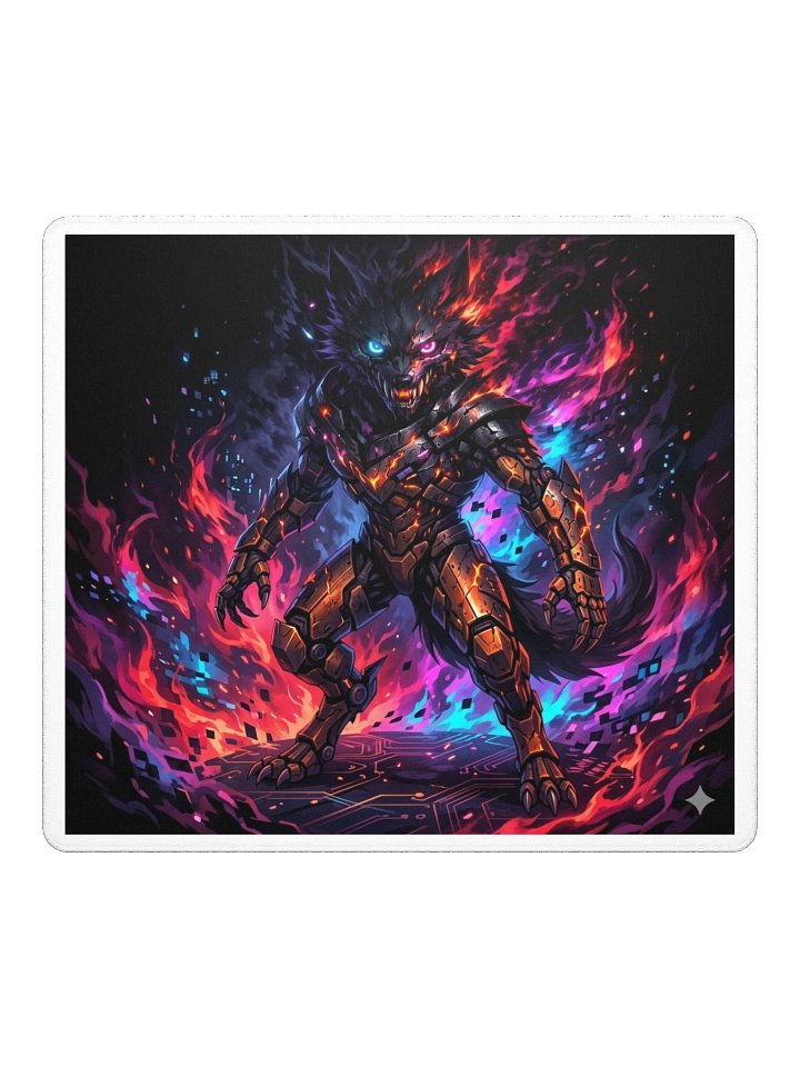 Cyber-Wolf "Neon Rage" Gaming Mausmatte product image (2)