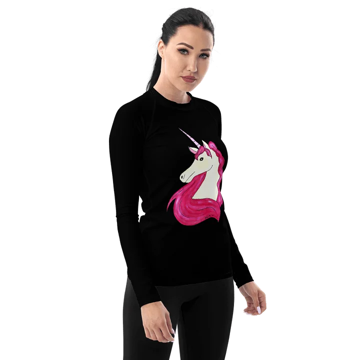 Unicorn (art by Dina R.) - Women's Rash Guard product image (1)