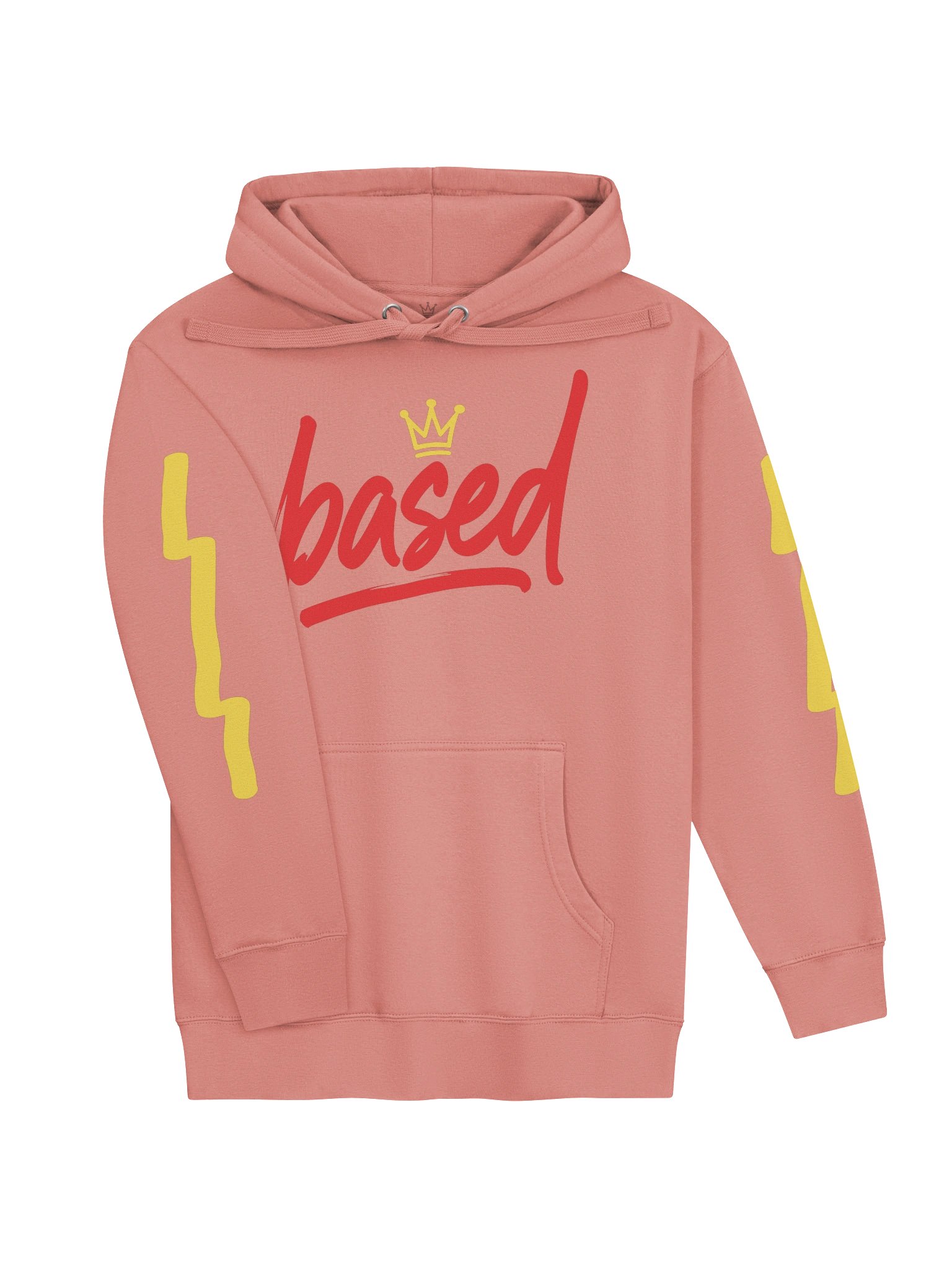 Based Crown Red Cursive Hoodie product image (39)
