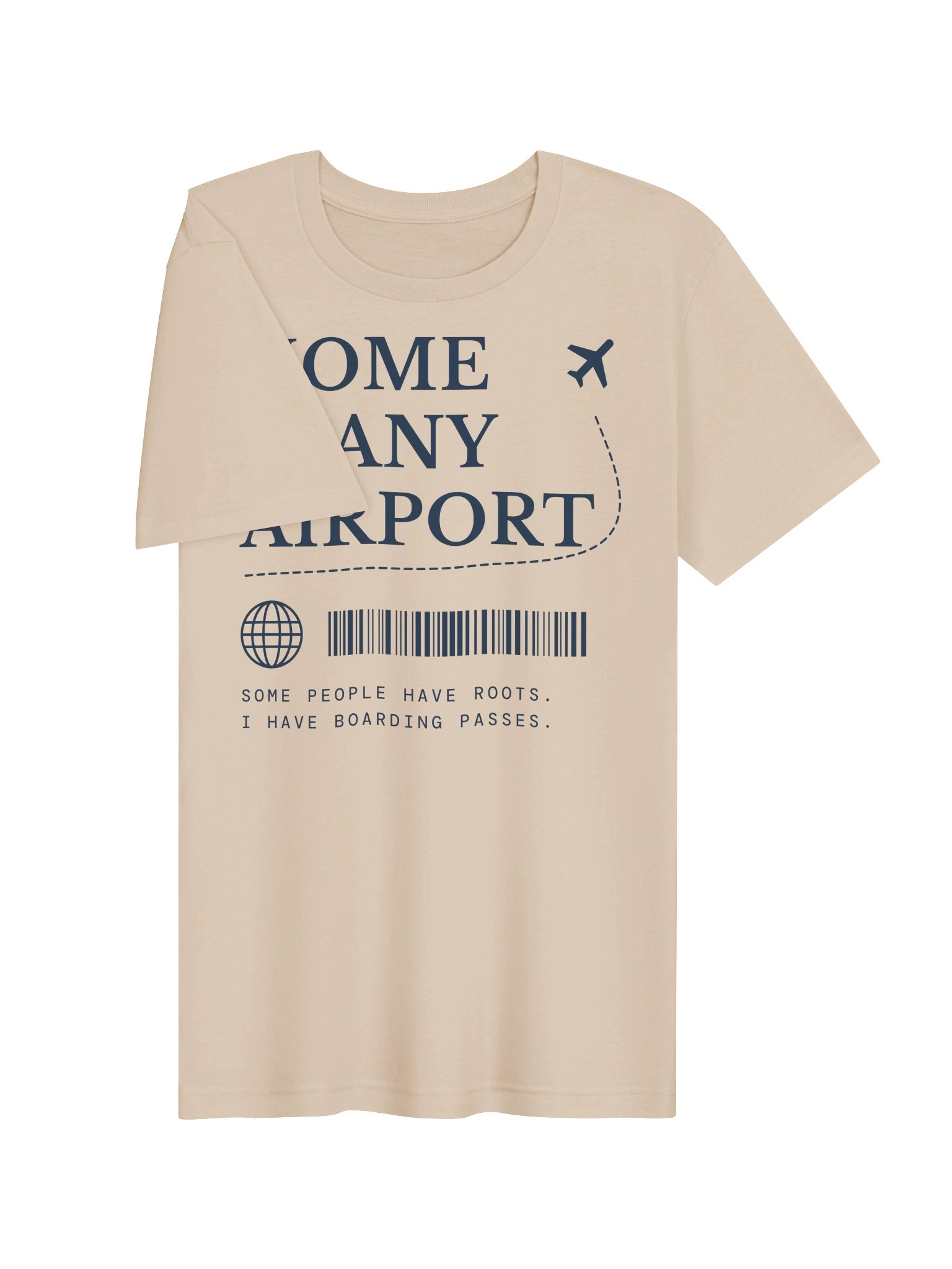 Home Is Any Airport Tee (Navy Print) product image (7)