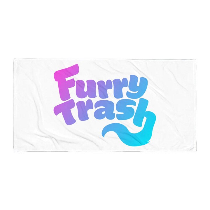 Furry Trash Towel – Bubble Logo (Twilight Gradient) product image (1)