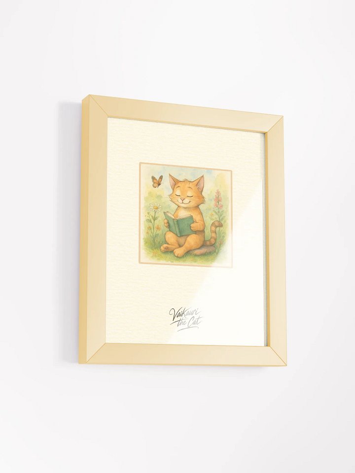 Vaikauri Cat Reading Artprint product image (3)