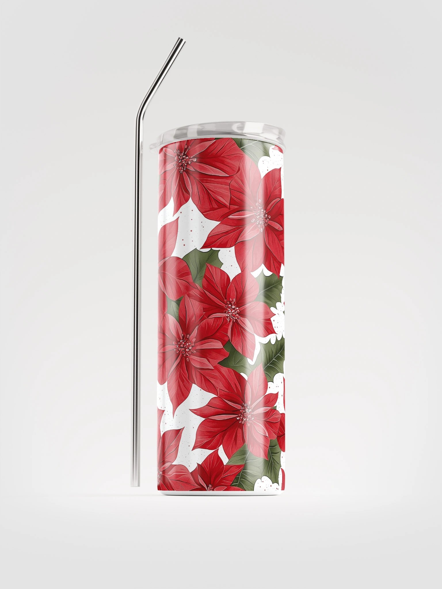 Christmas Poinsettia Stainless Steel Tumbler product image (1)