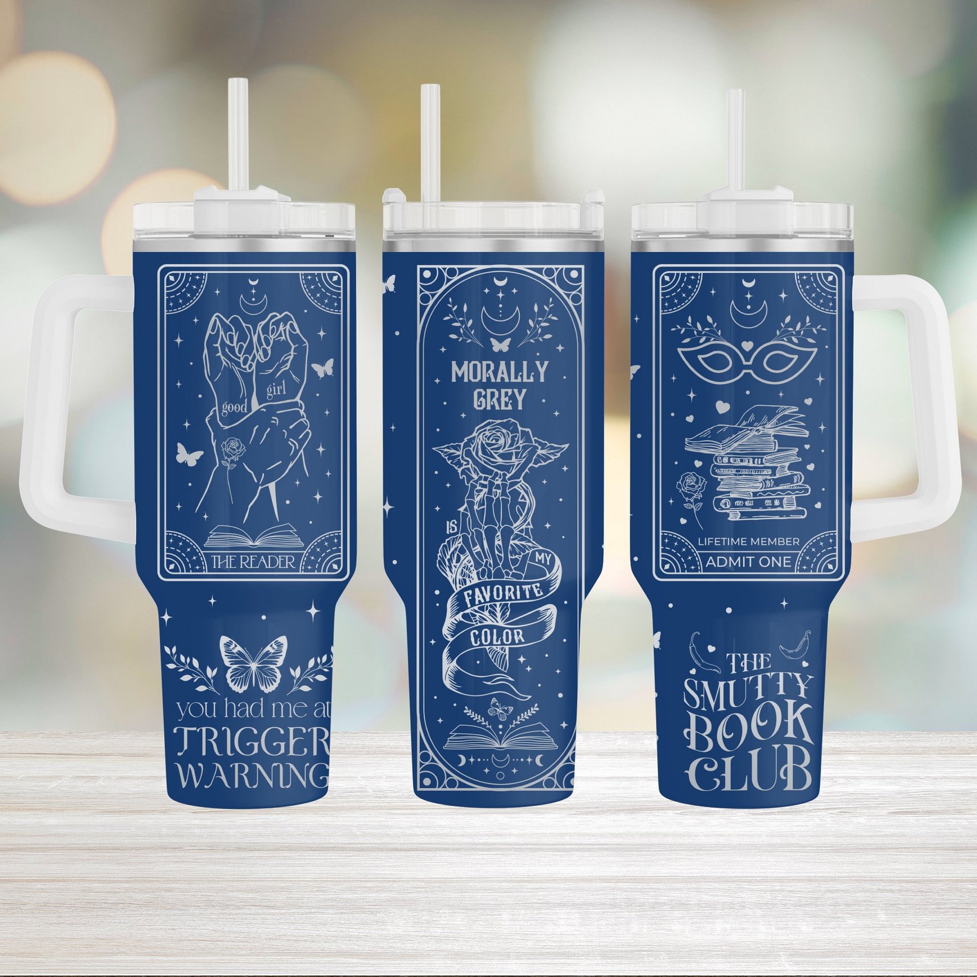 Smut Dark Romance Morally Grey Warning Witchy Laser Engraved SVG, 40oz Tumbler with Handle, Cricut Silhouette File, Digital Download product image (3)