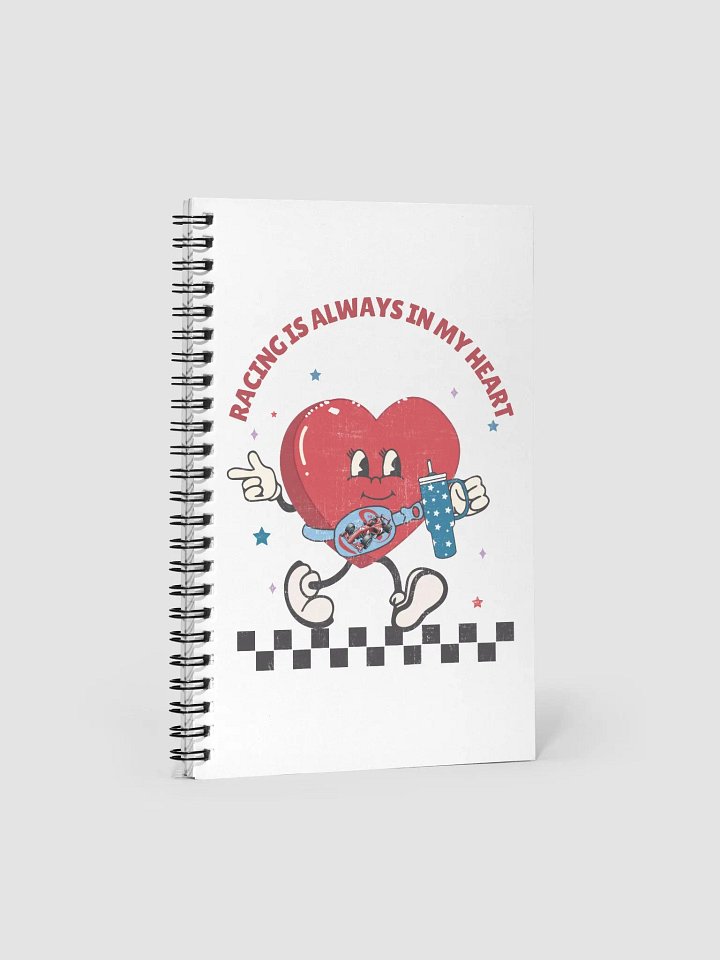 Geometric Racing Heart Spiral Notebook product image (1)