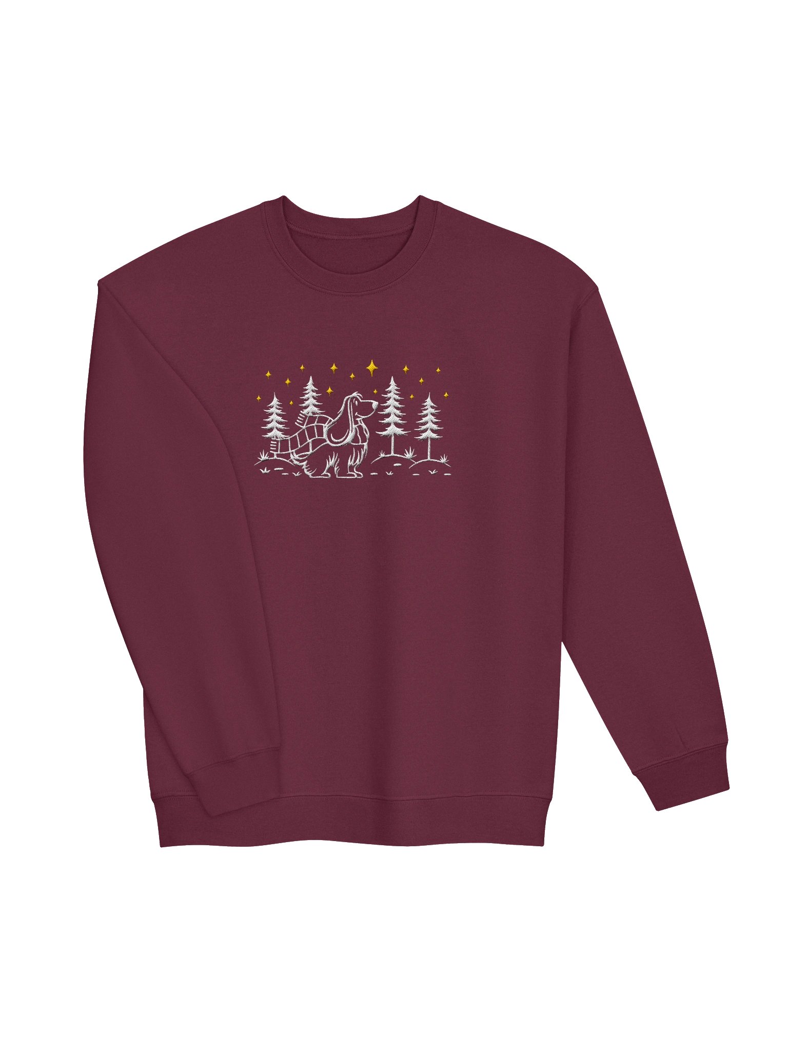 English Cocker Spaniel Winter/Christmas Line Art Design Embroidered Sweatshirt product image (14)