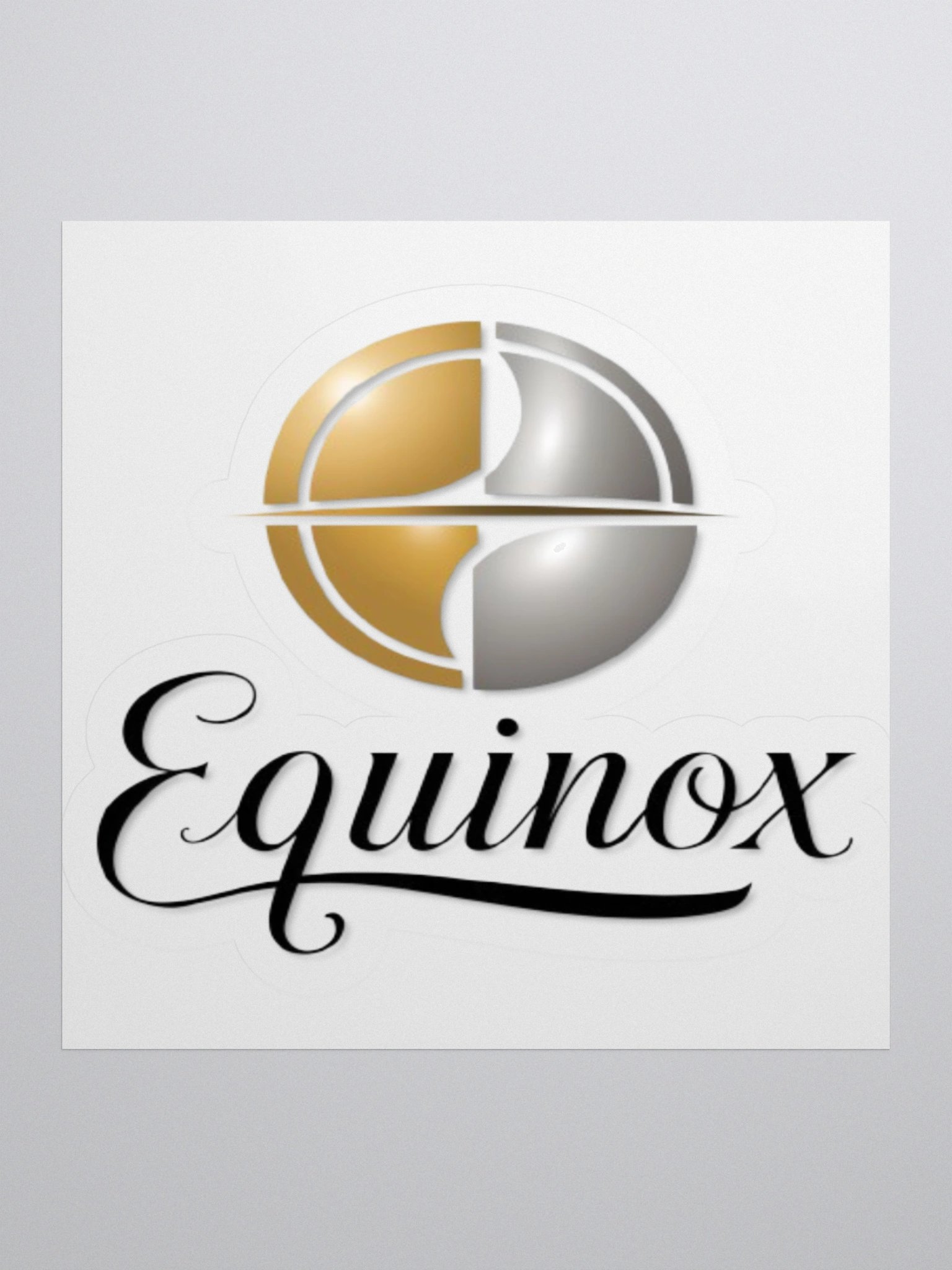 Luxury Equinox Vinyl Sticker - Gold & Silver Circle Design product image (3)