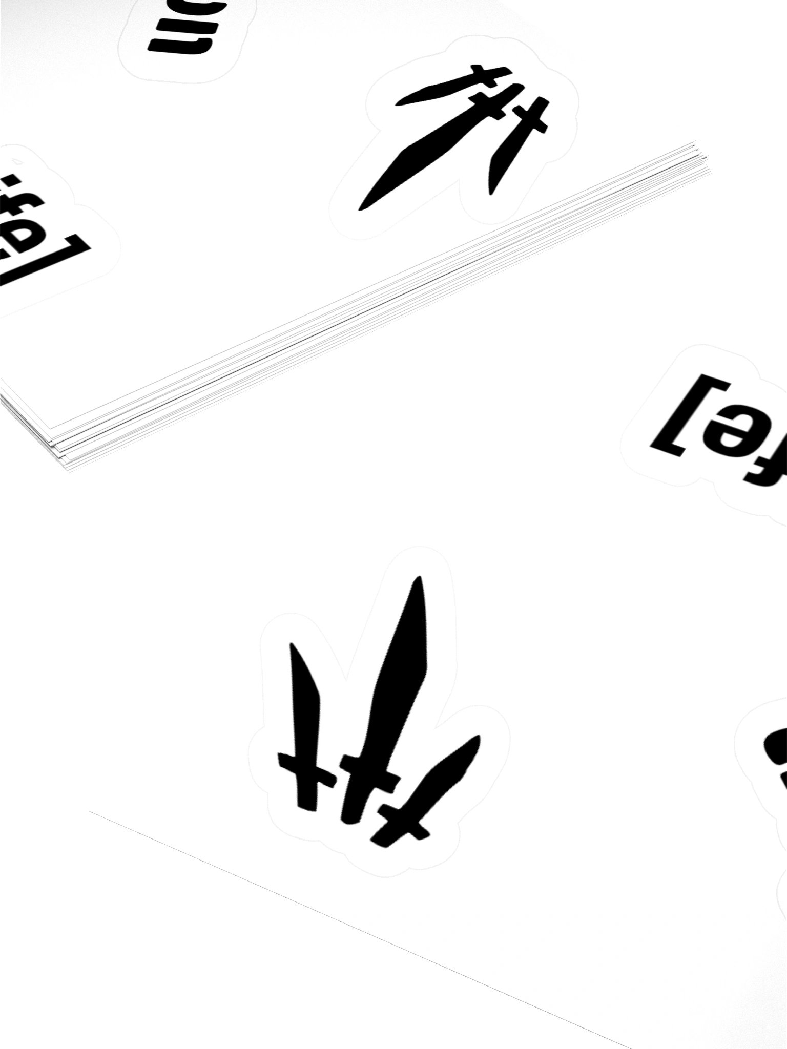 [knife] , triblade and dillon sticker product image (4)