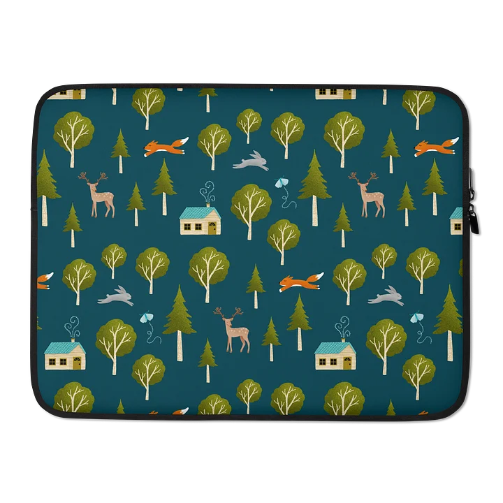 Cozy Cabin and Forest Animals Laptop Sleeve product image (2)