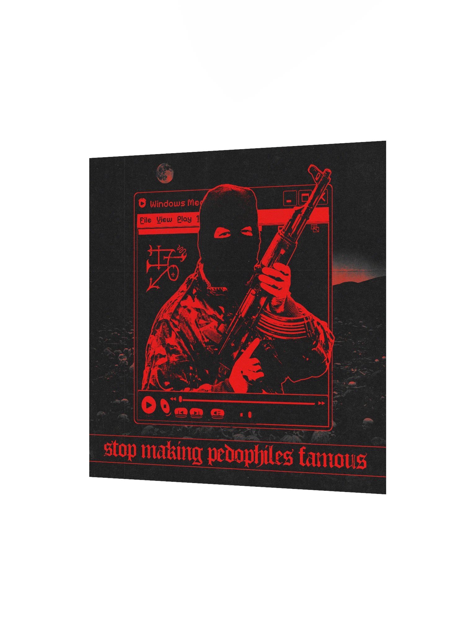 "STOP MAKING PEDOS FAMOUS" POSTER RED product image (6)