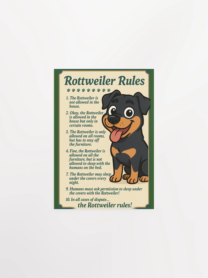 Rottweiler Rules Poster product image (6)
