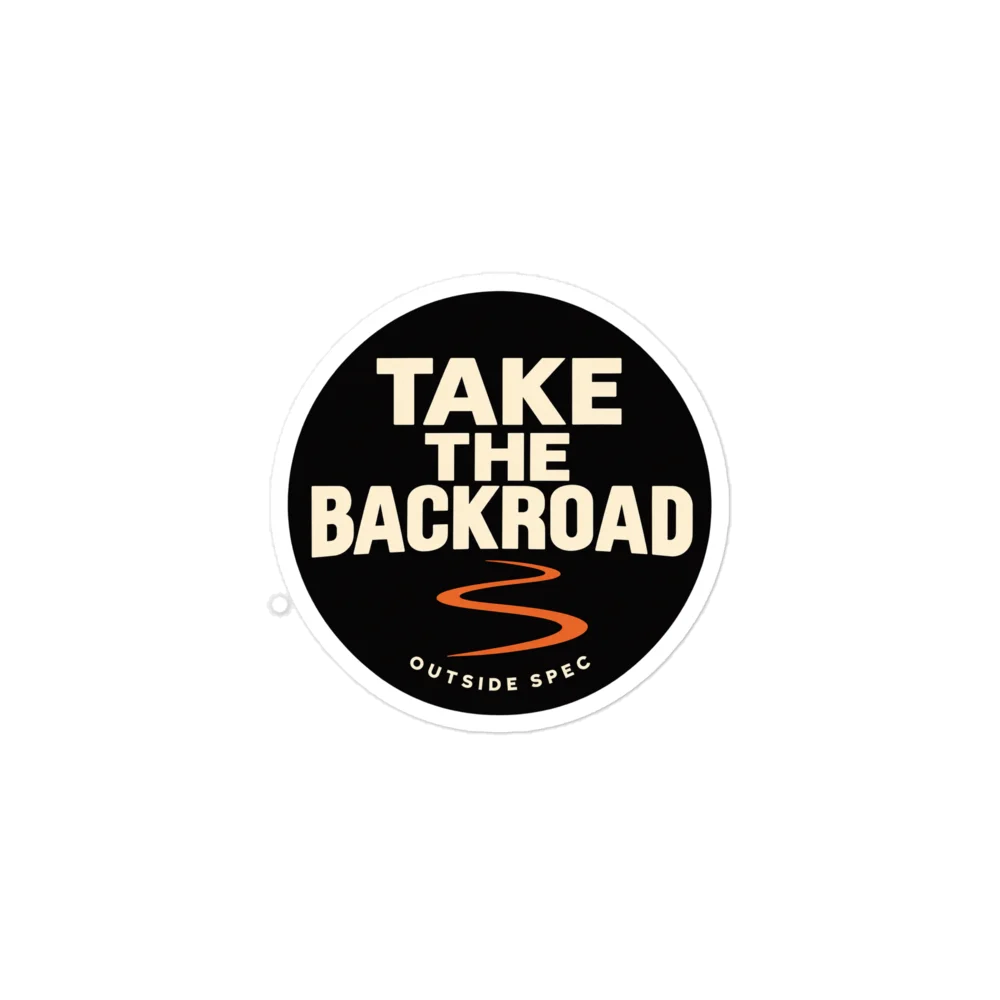 Take the Backroad Kiss Cut Sticker product image (1)