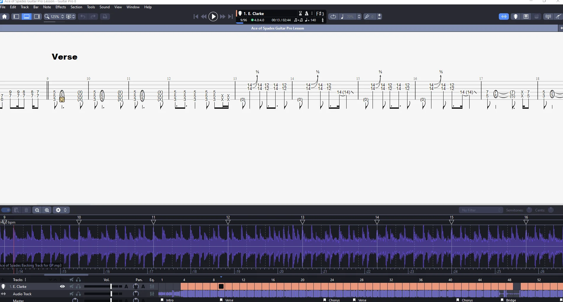 Ace of Spades | PDF Tab + Guitar Pro | Motörhead product image (3)