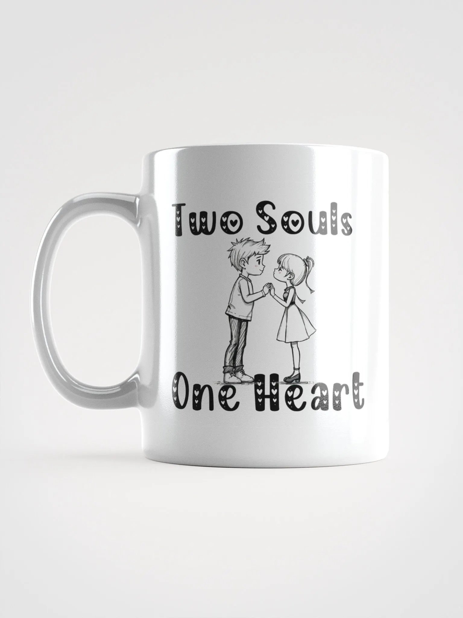 Two Souls One Heart White Glossy Mug product image (16)