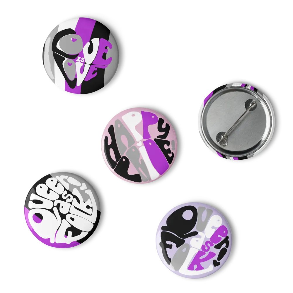 Asexual Pride pin badge set product image (1)