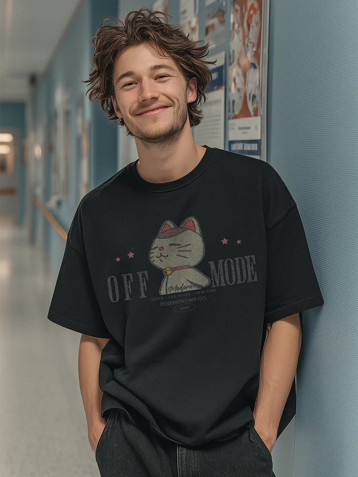 Off Mode Cat T Shirt Relaxed Graphic Tee product image (2)