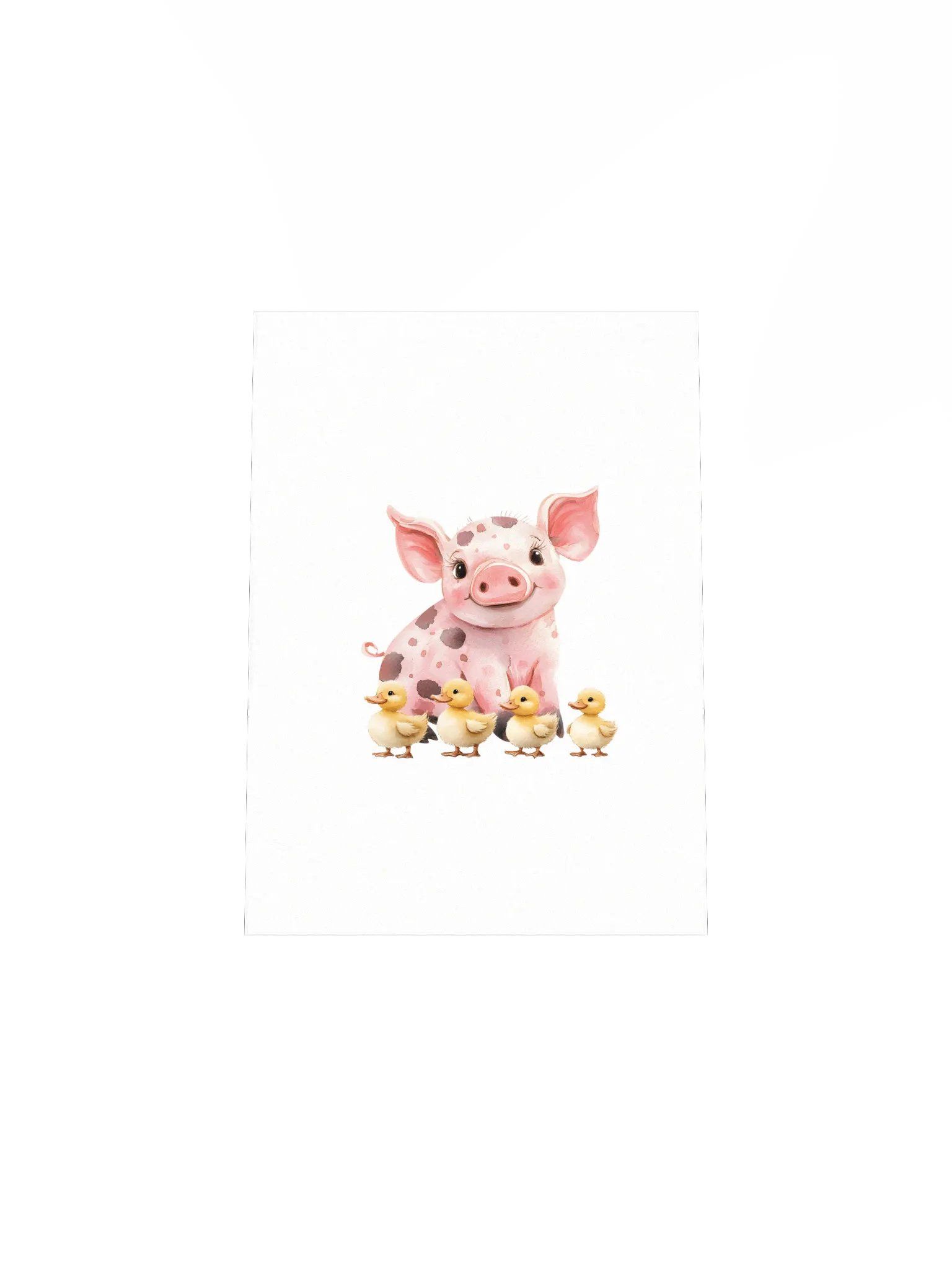 Little chicks and Pig Barnyard Nursery Decor Print product image (5)