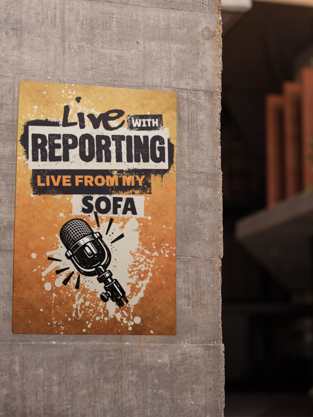 Reporting Live From My Sofa Retro Poster product image (11)