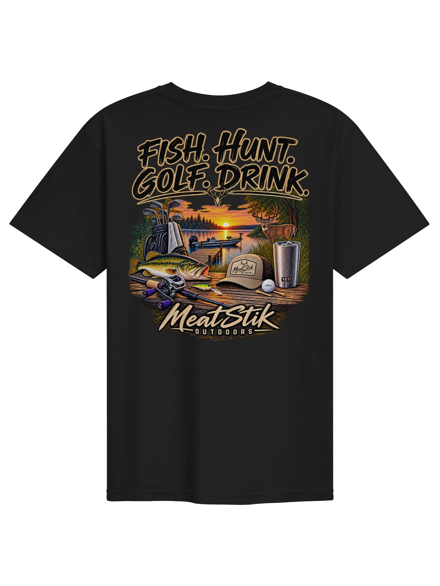 Fish. Hunt. Golf. Drink. Outdoor Tee product image (3)