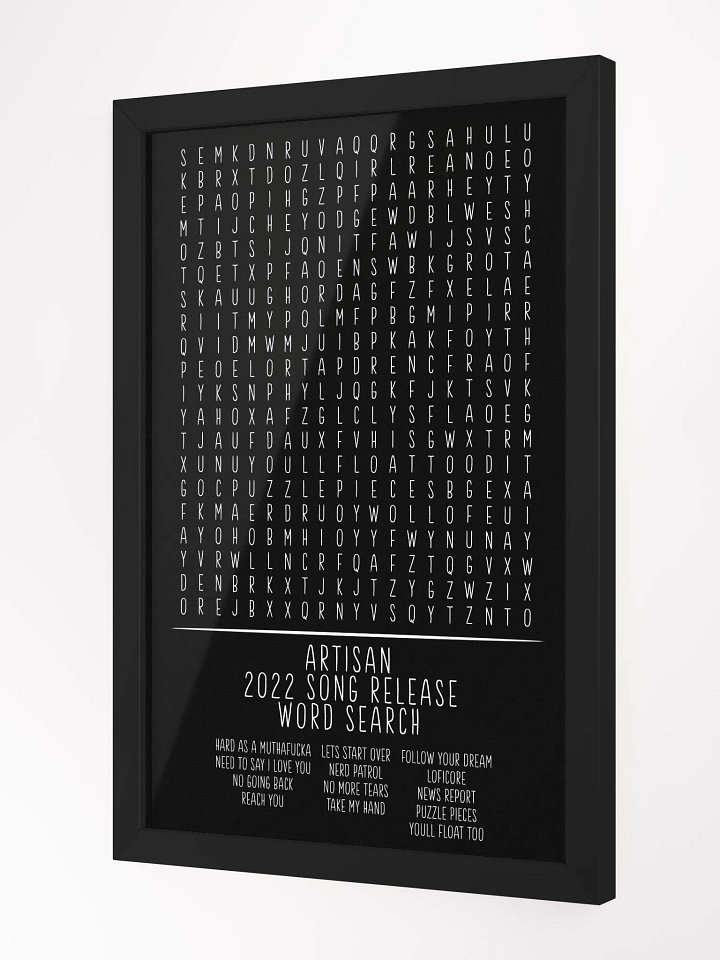 2022 Song Release Word Search Poster product image (2)