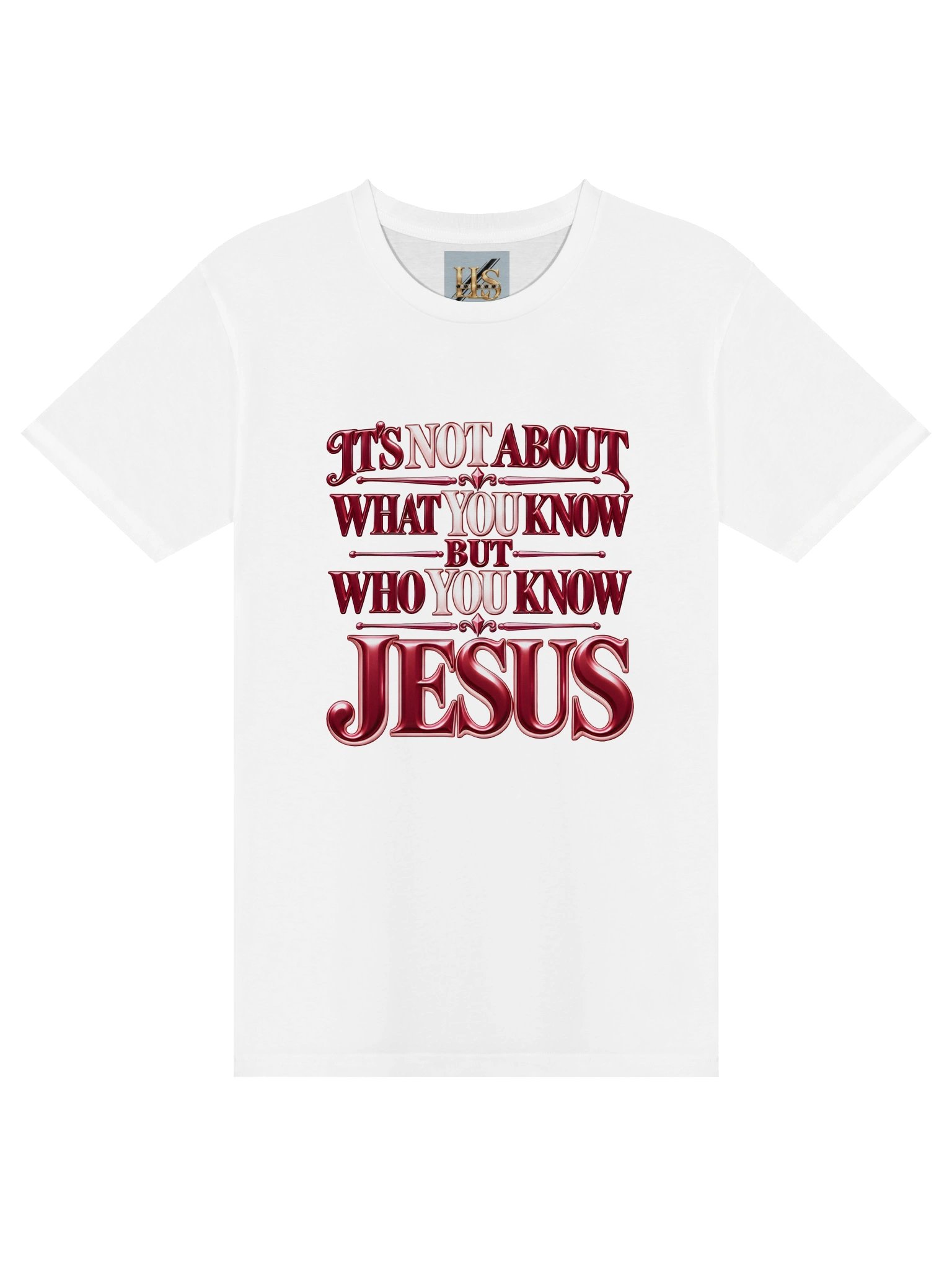 Who You Know: JESUS Burgundy & Blush Women’s Edition T-Shirt product image (1)