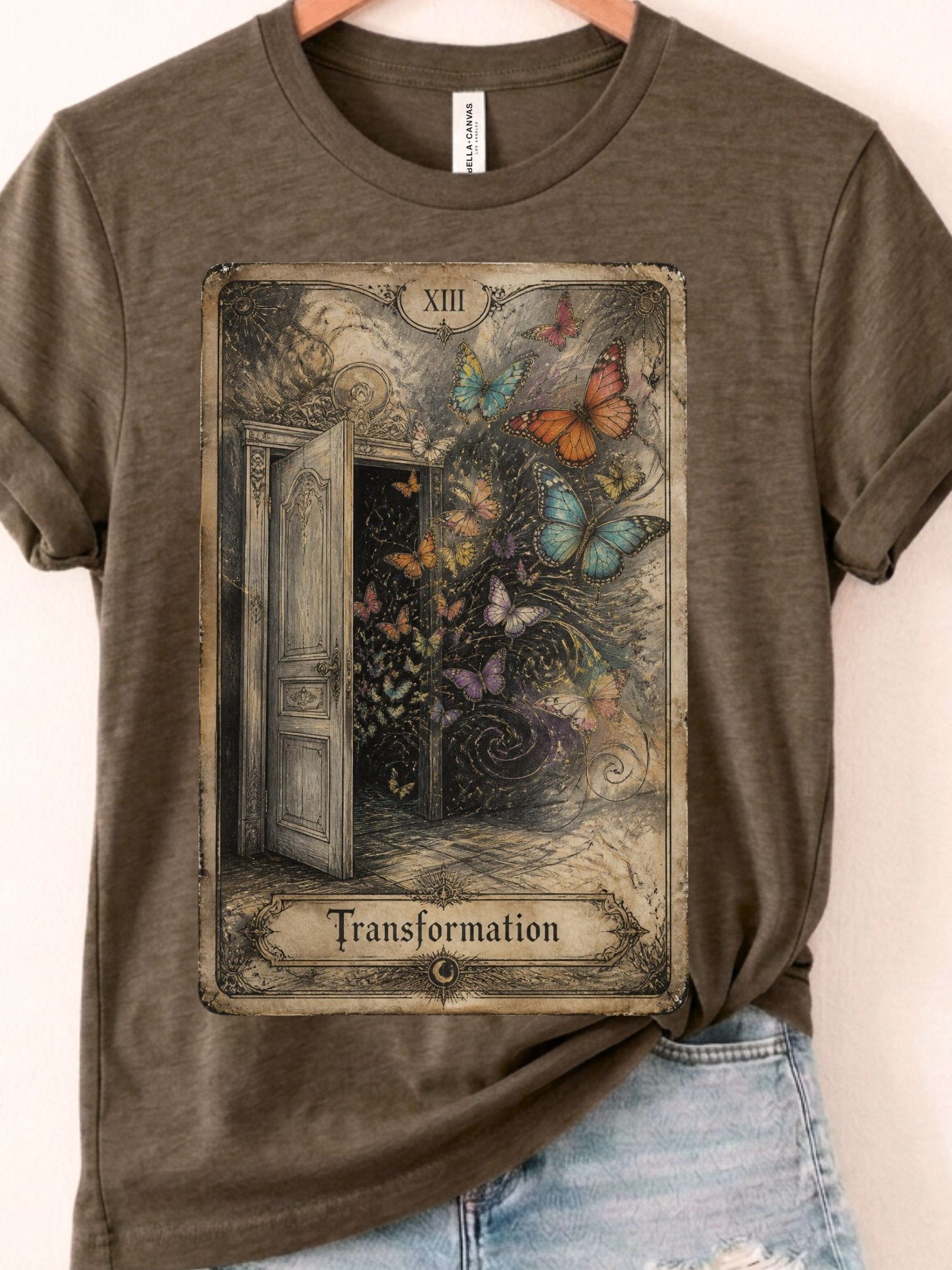 Transformation Tarot Shirt, Death Card Mystical Butterfly Tee product image (1)