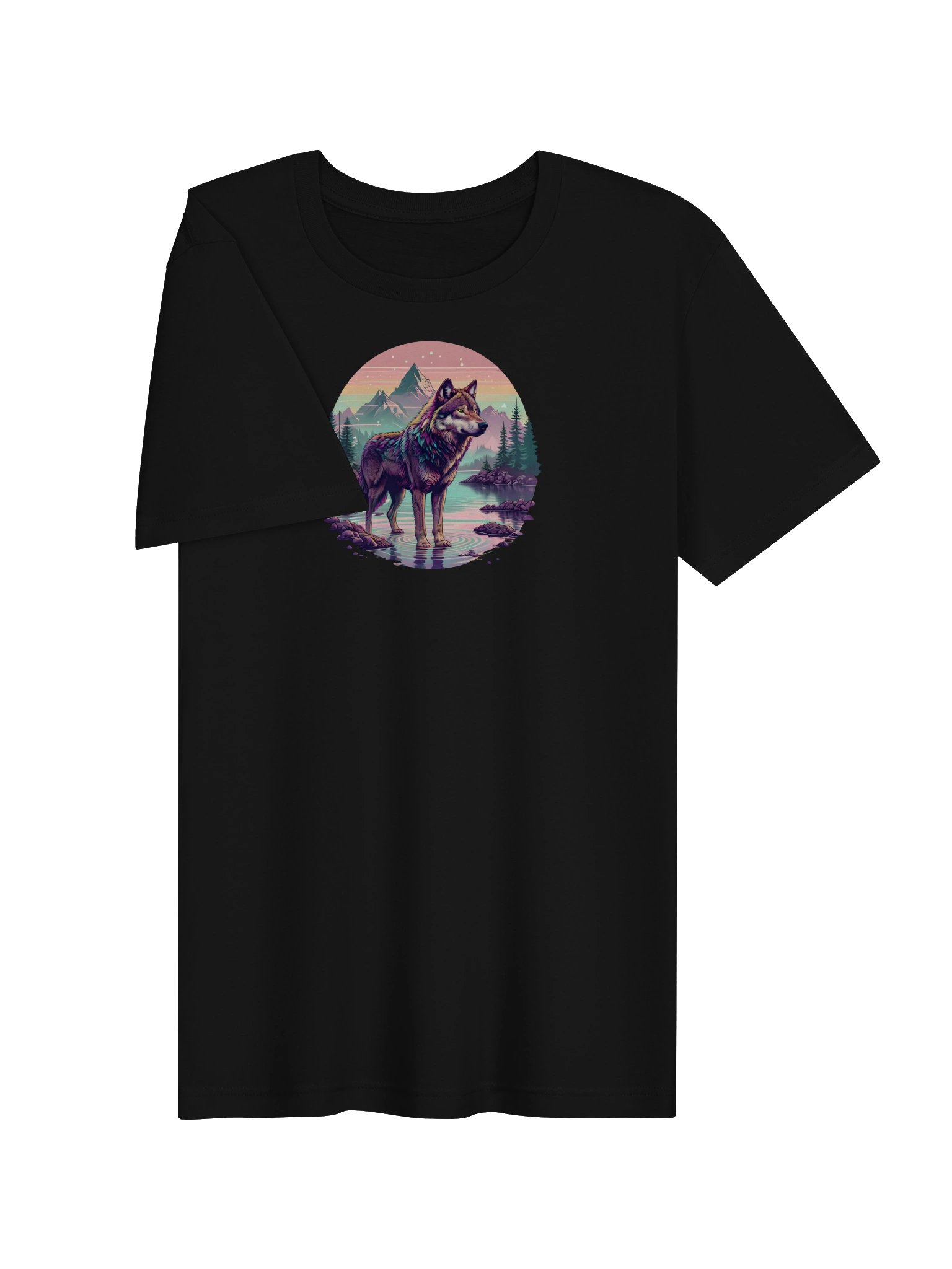 Sunset Wolf Circle Tee product image (5)