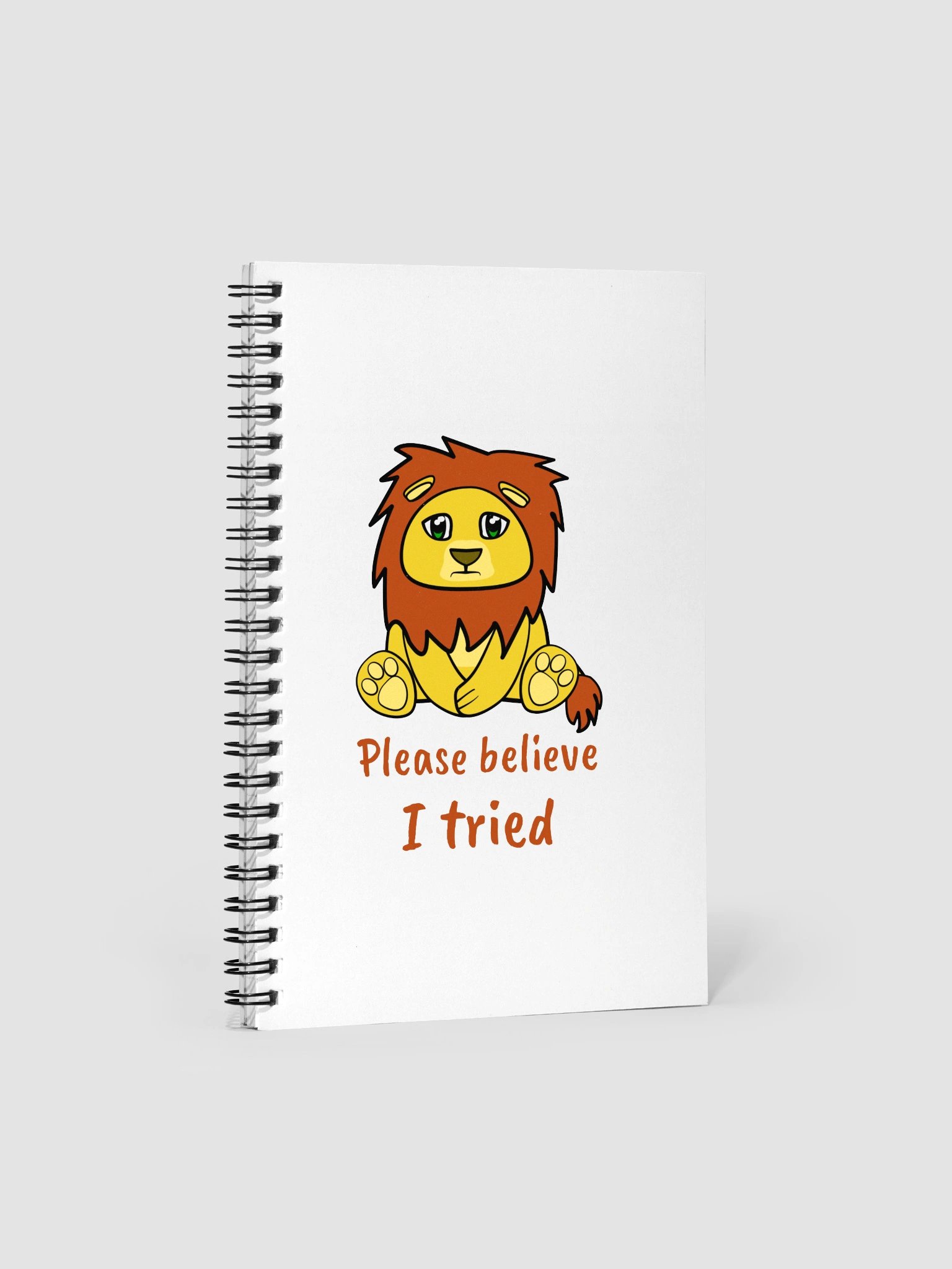 Please Believe I Tried – Lonely Lion Notebook product image (2)