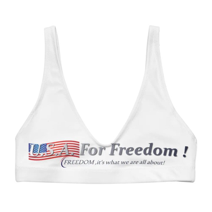 Freedom Flag All-Over Bikini Top product image (1)