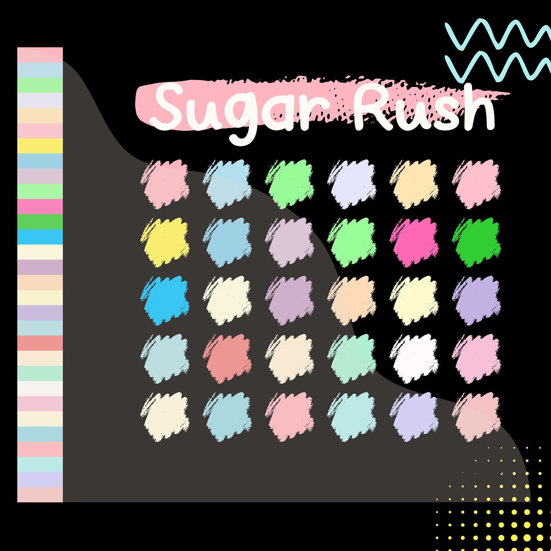 Sugar Rush Procreate Color Palette with HEX Codes ★ DIGITAL ★ product image (2)