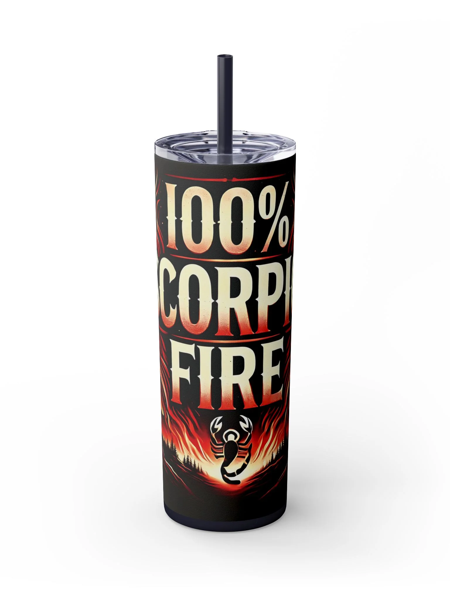 100% Scorpio Fire Tumbler Wrap | Bold Fiery Scorpio Zodiac Design | Astrology-Themed Gift for Passionate Scorpio Lovers product image (6)
