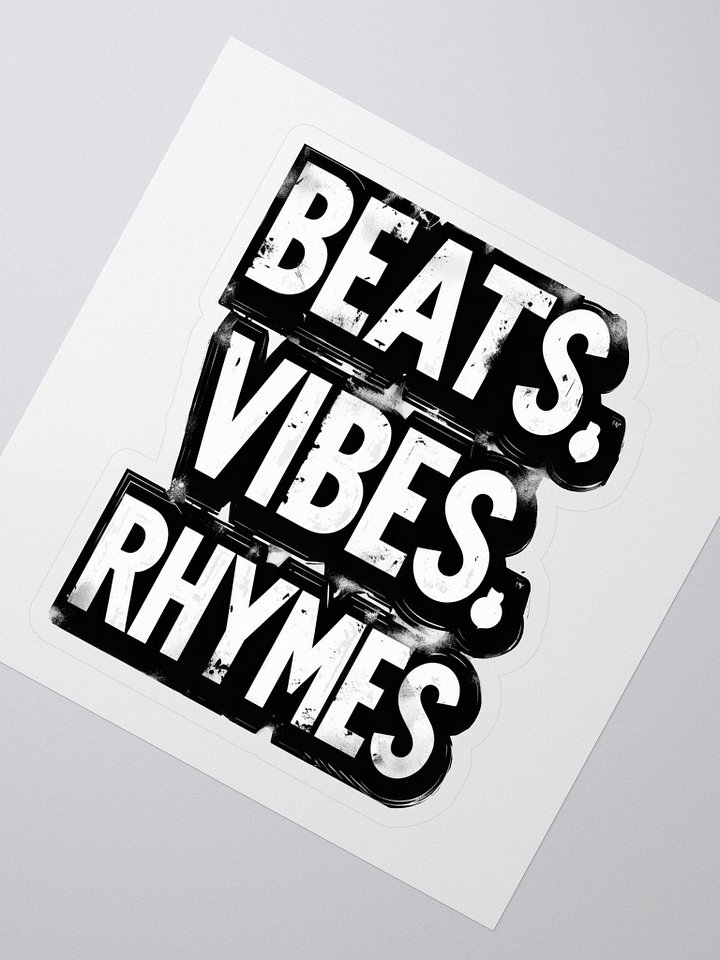 Beats, Vibes, Rhymes Kiss Cut Stickers product image (2)