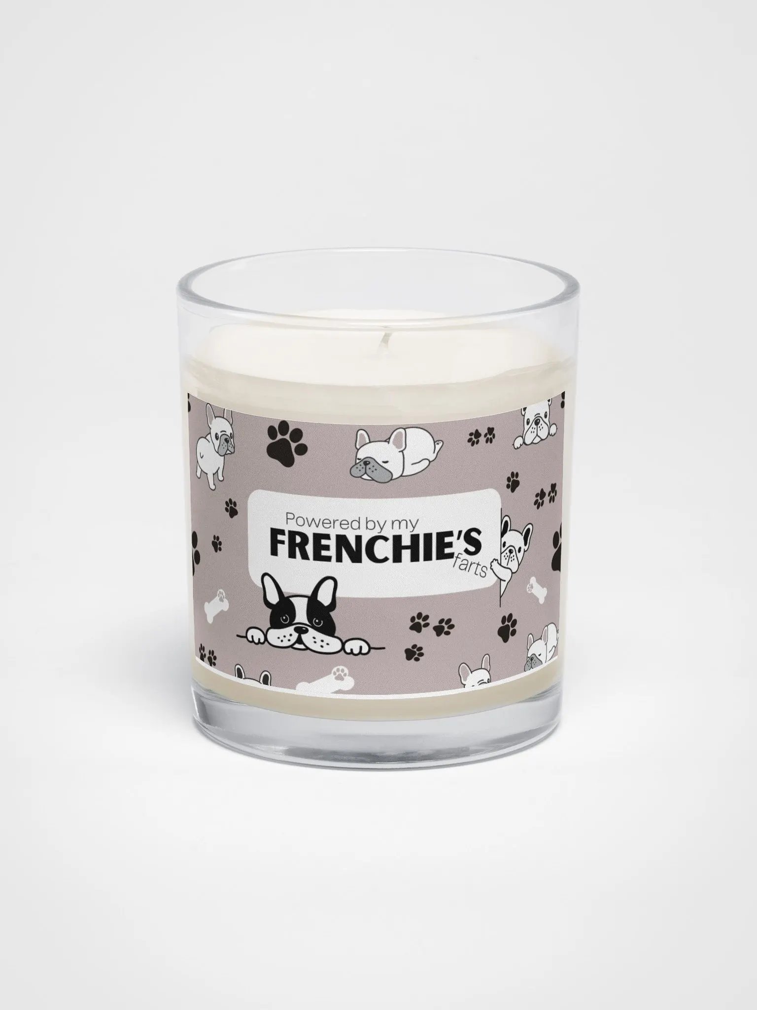Happy Mother's Day To A Frenchie Mom: Unscented Soy Candle - Powered By My Frenchie's Farts product image (3)