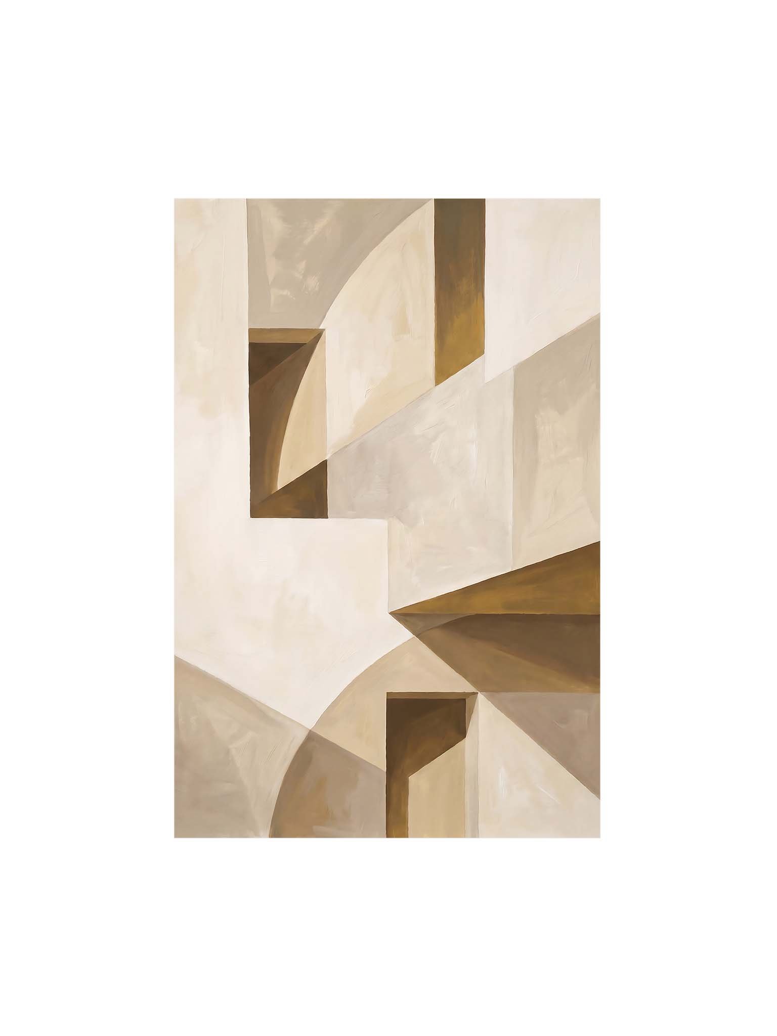 Beige on Wall - Abstract Architectural Forms Wall Art product image (1)