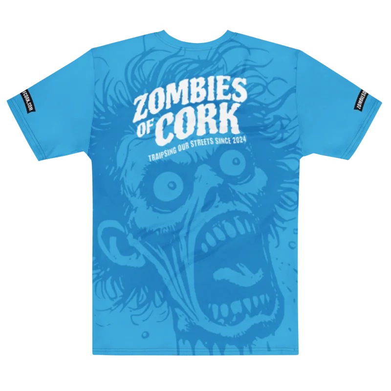Zombie Floating Head Allover Print T-Shirt (Blue Version) product image (6)