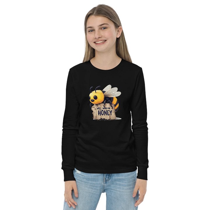 Will Work For Honey Youth Long Sleeve T-Shirt product image (10)