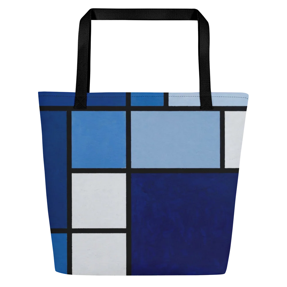 Blue Grid Abstract Tote Bag product image (1)
