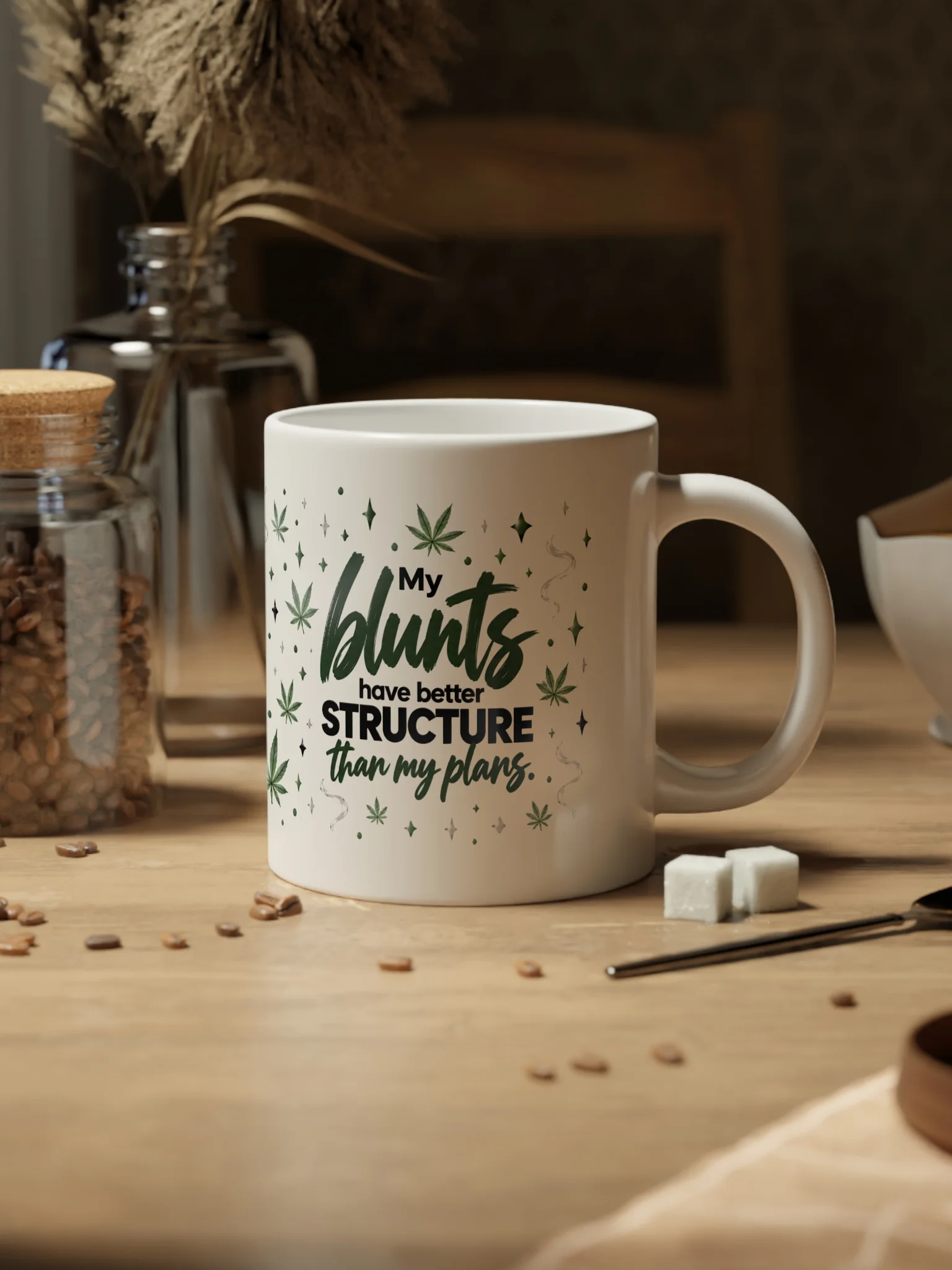 My Blunts Have Better Structure Than My Plans Mug | Pretty Pothead product image (5)
