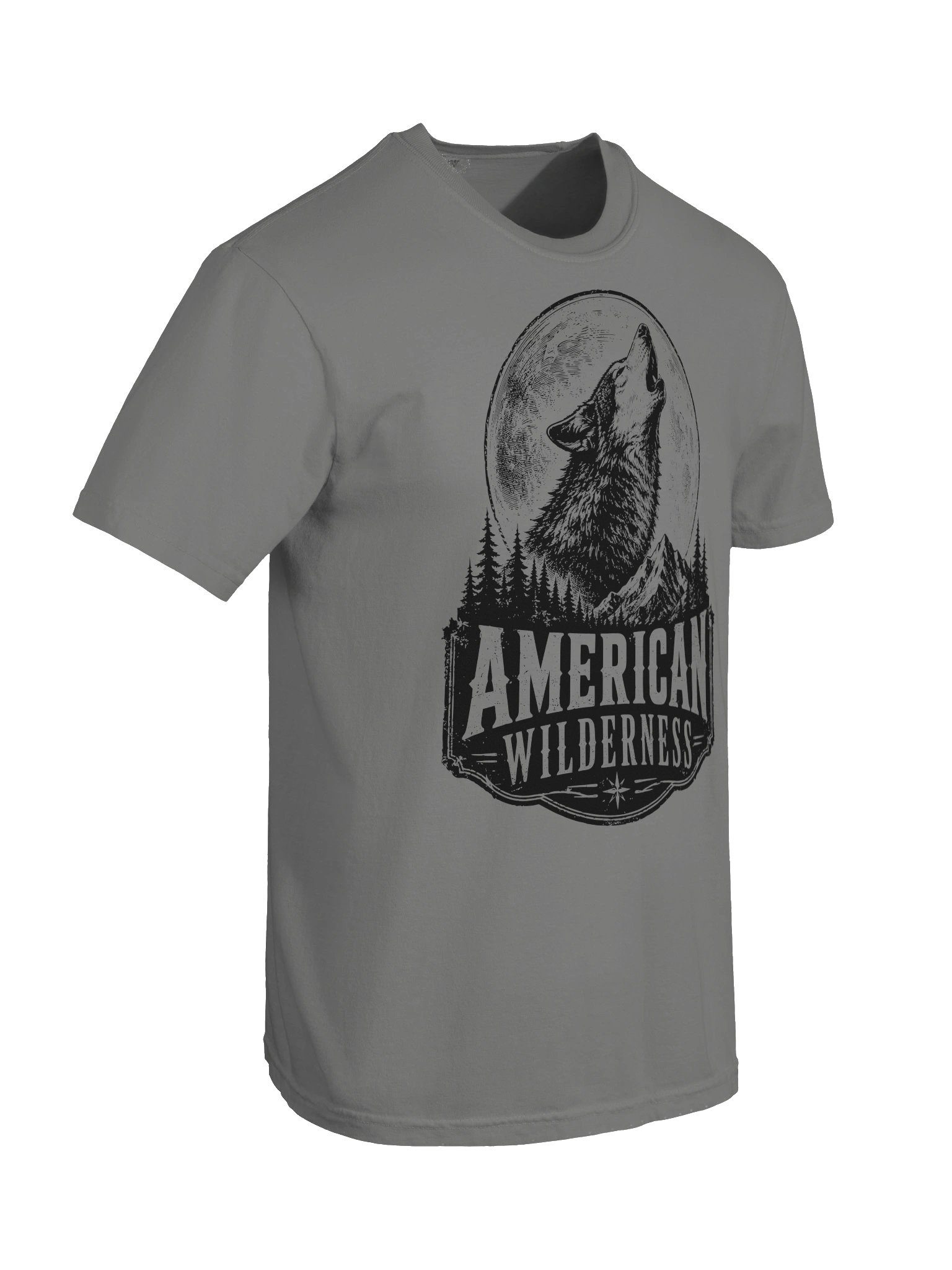 Wolf T-Shirt | American Wilderness Howling Wolf Graphic Tee Nature Gift product image (46)