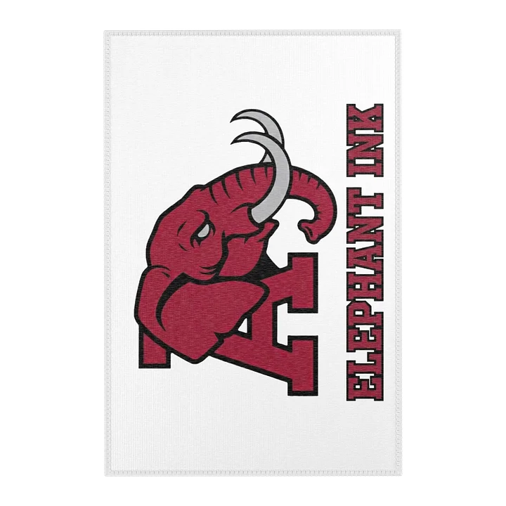 Elephant Ink Maroon 'A' Area Rug product image (1)