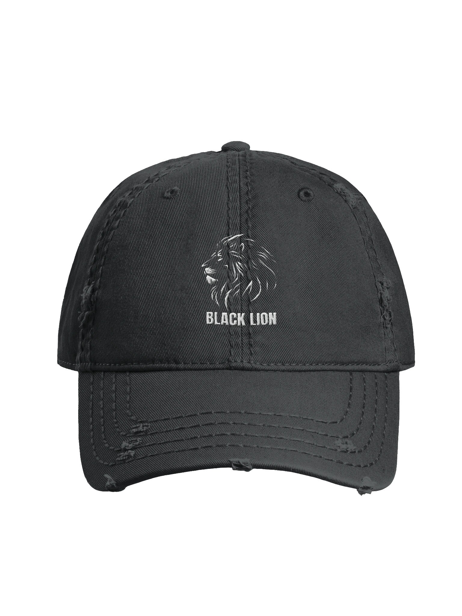 Black Lion Vintage Distressed Dad Hat – Embroidered Unstructured Cotton Baseball Cap product image (1)