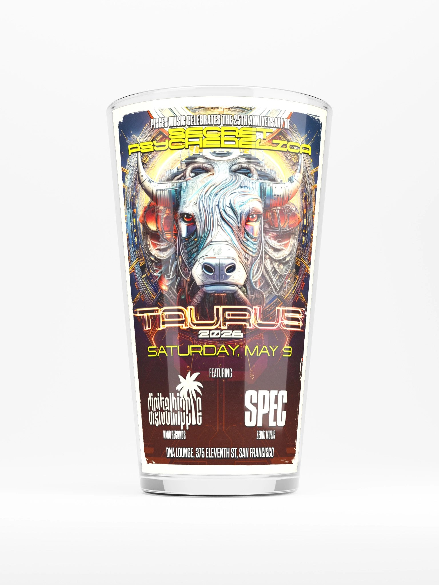 Taurus 2026 Shaker Pint Glass product image (1)