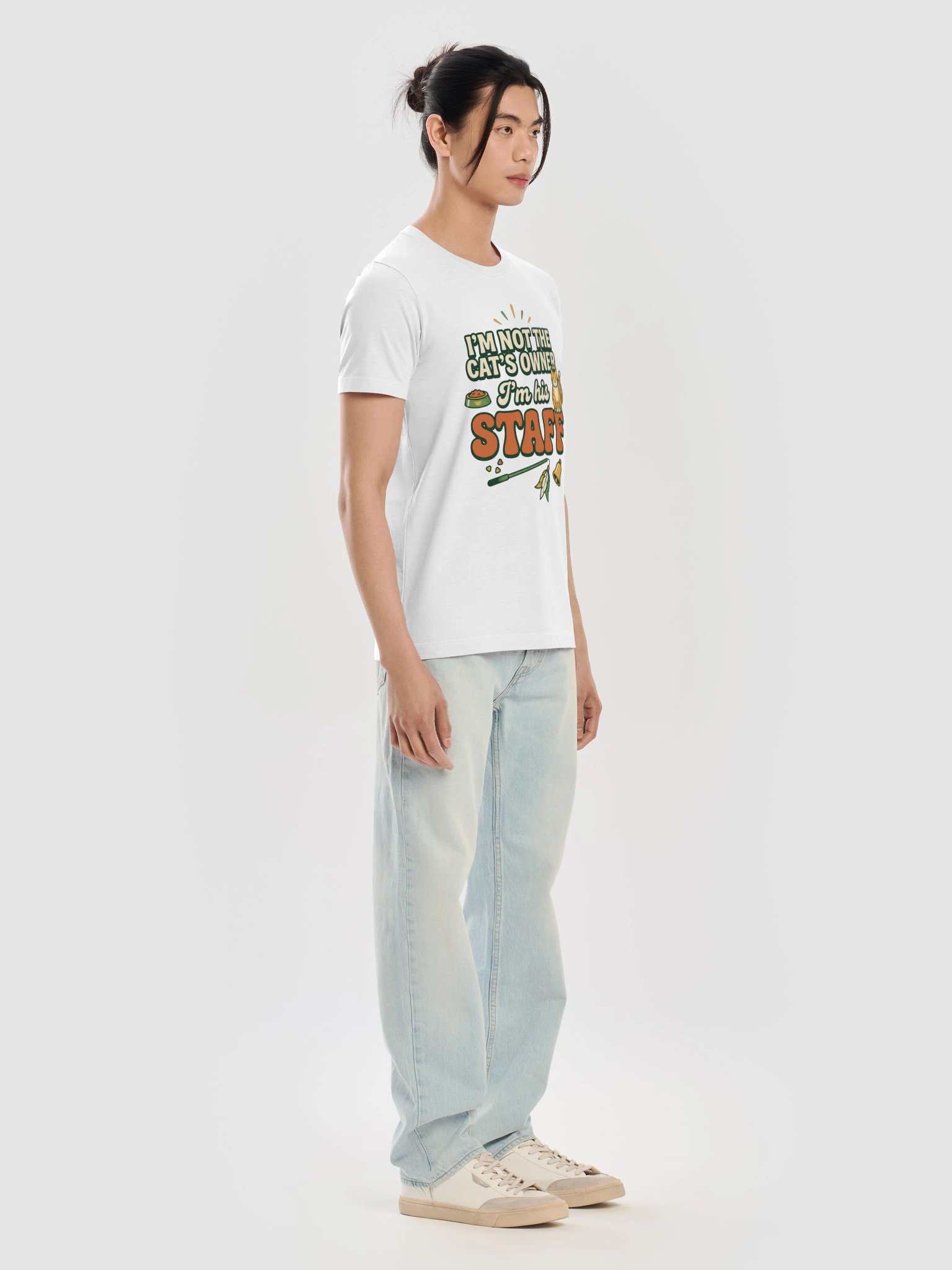 I'm Not The Cat's Owner I'm His Staff Shirt - Funny Cat Dad Gift product image (7)