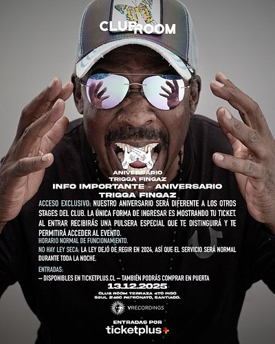EL DÍA LLEGÓ.
Hoy Trigga Fingaz celebra 1 año de Drum & Bass trayendo el sonido original desde UK a Santiago 🇬🇧🔥

Esta noche ...
