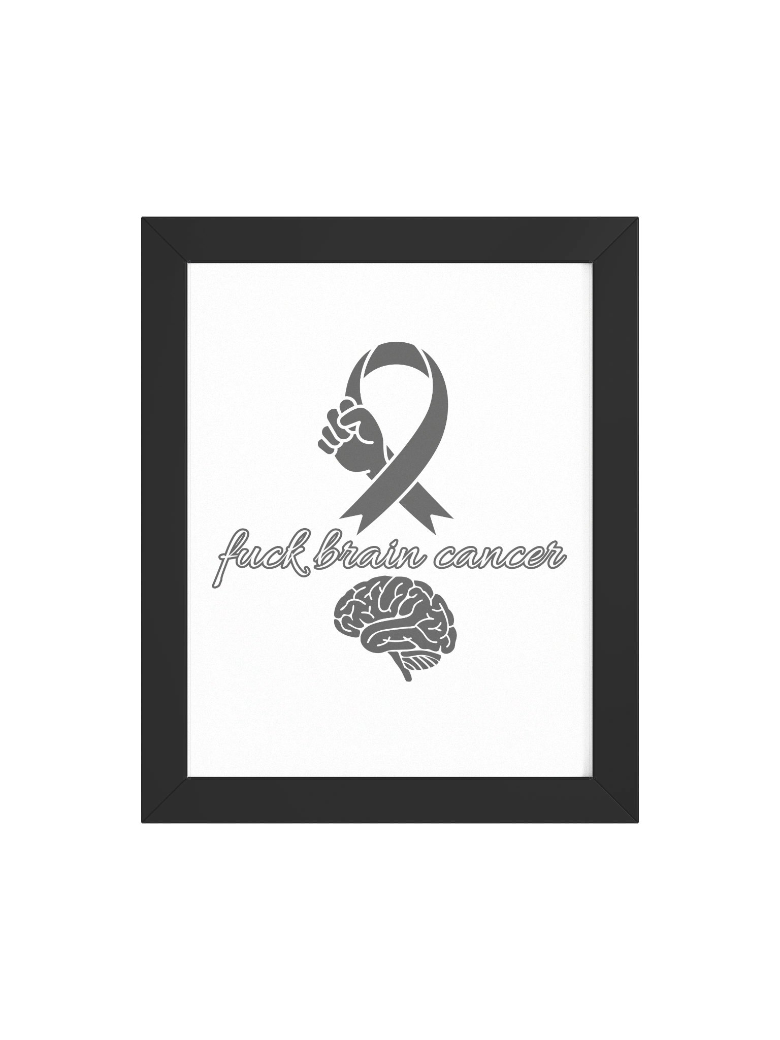 Fuck brain Cancer framed product image (66)