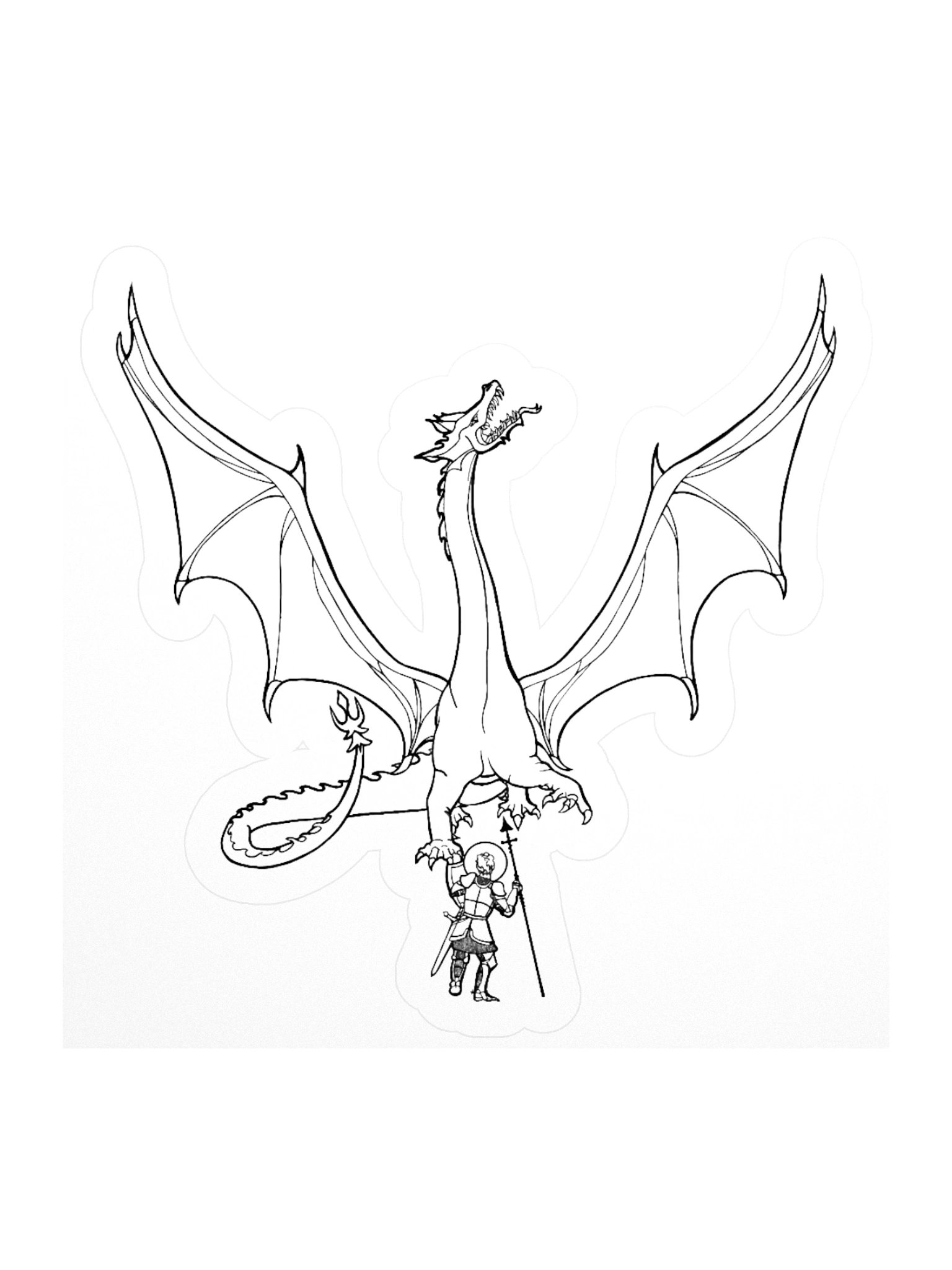 Saint George and the Dragon sticker product image (2)